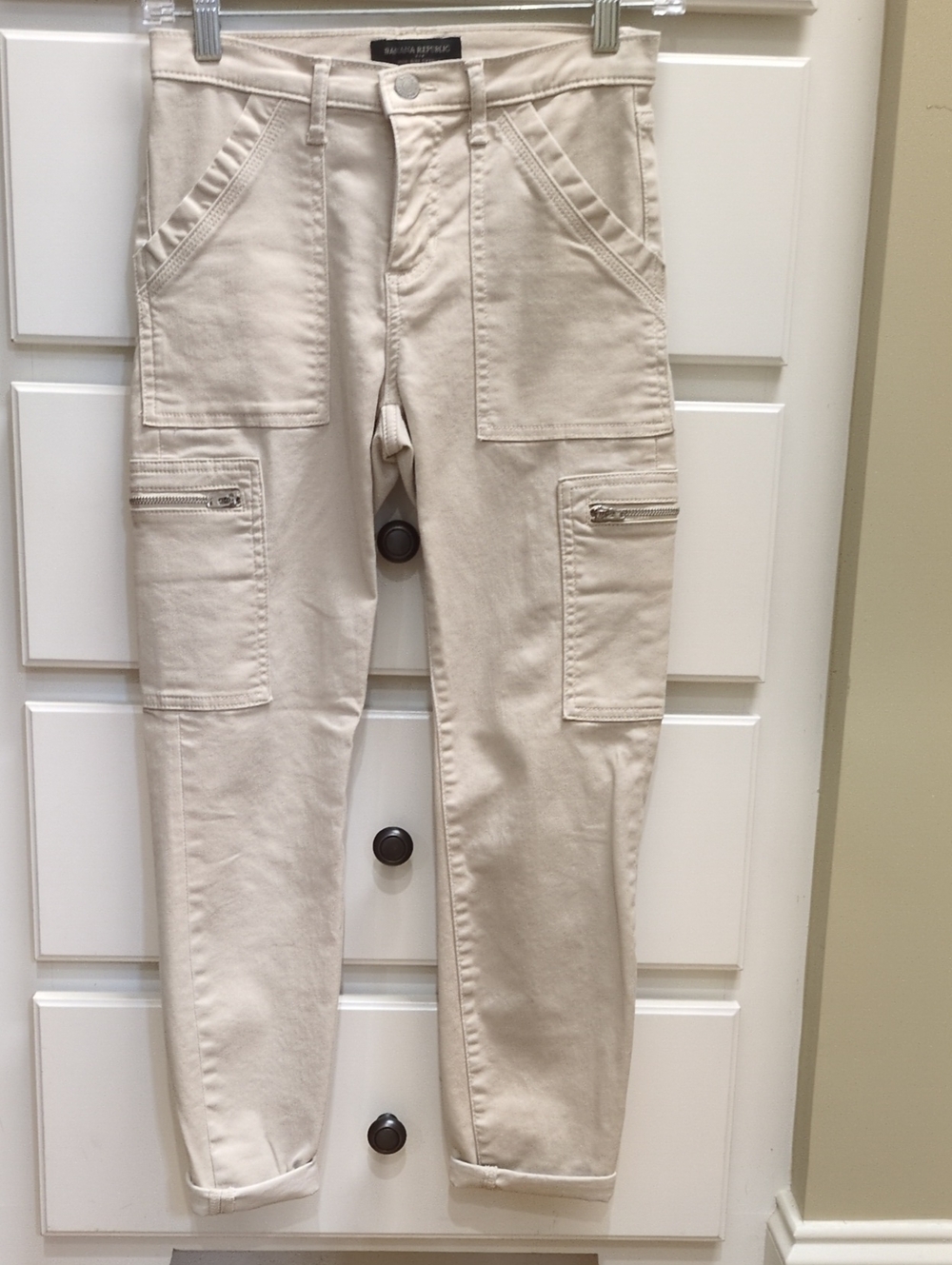 Banana Republic High Rise Skinny Cargo Pants, 00P, Like New